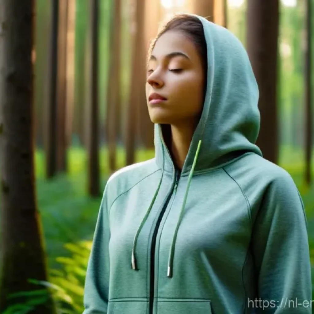 감정전이와 스트레스 해소법 - **Prompt:** A serene young woman, in her early twenties, stands peacefully amidst a vibrant Dutch fo...
